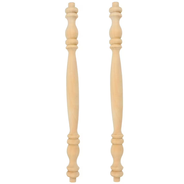 2pcs Wood Balusters For Staircase Interior Decorative Wood Spindles For Home