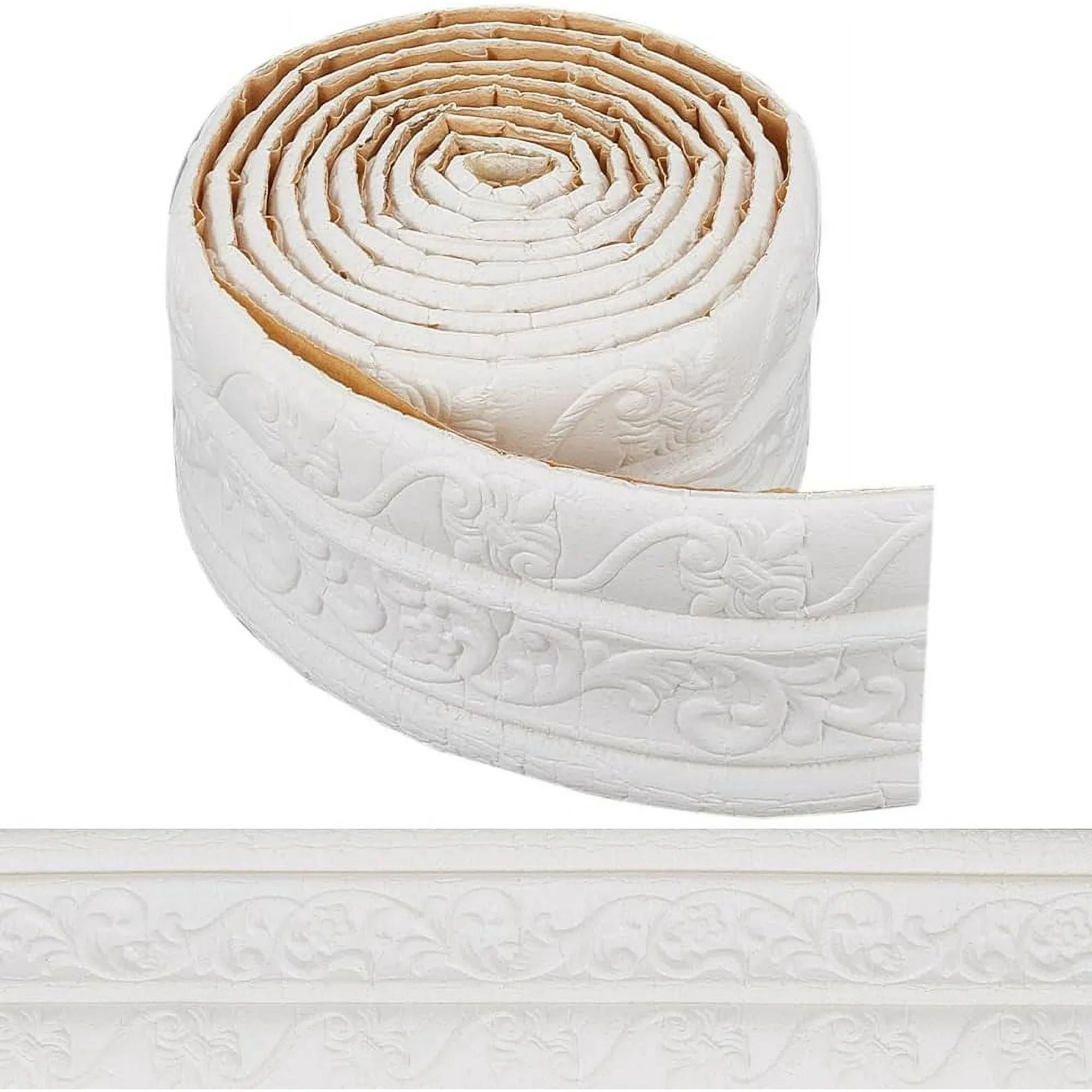 Peel Stick Foam Molding White Baseboard Trim Self