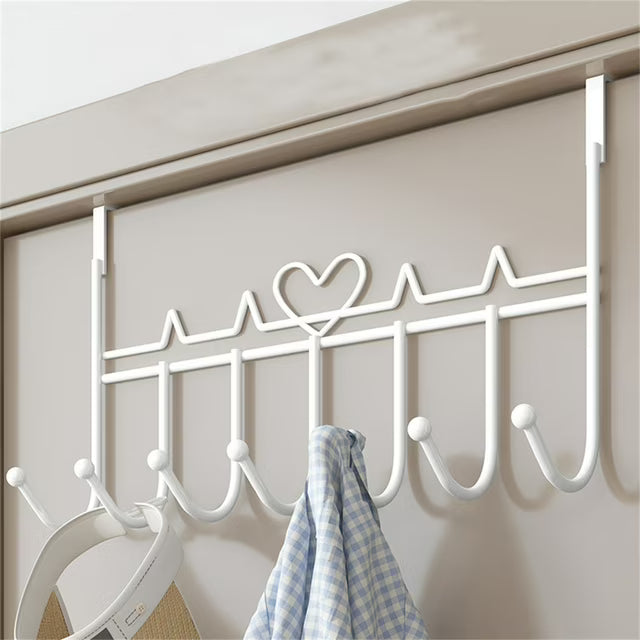 Bexikou Over The Door Hooks, 7 Hooks Hanger Rack for Hanging