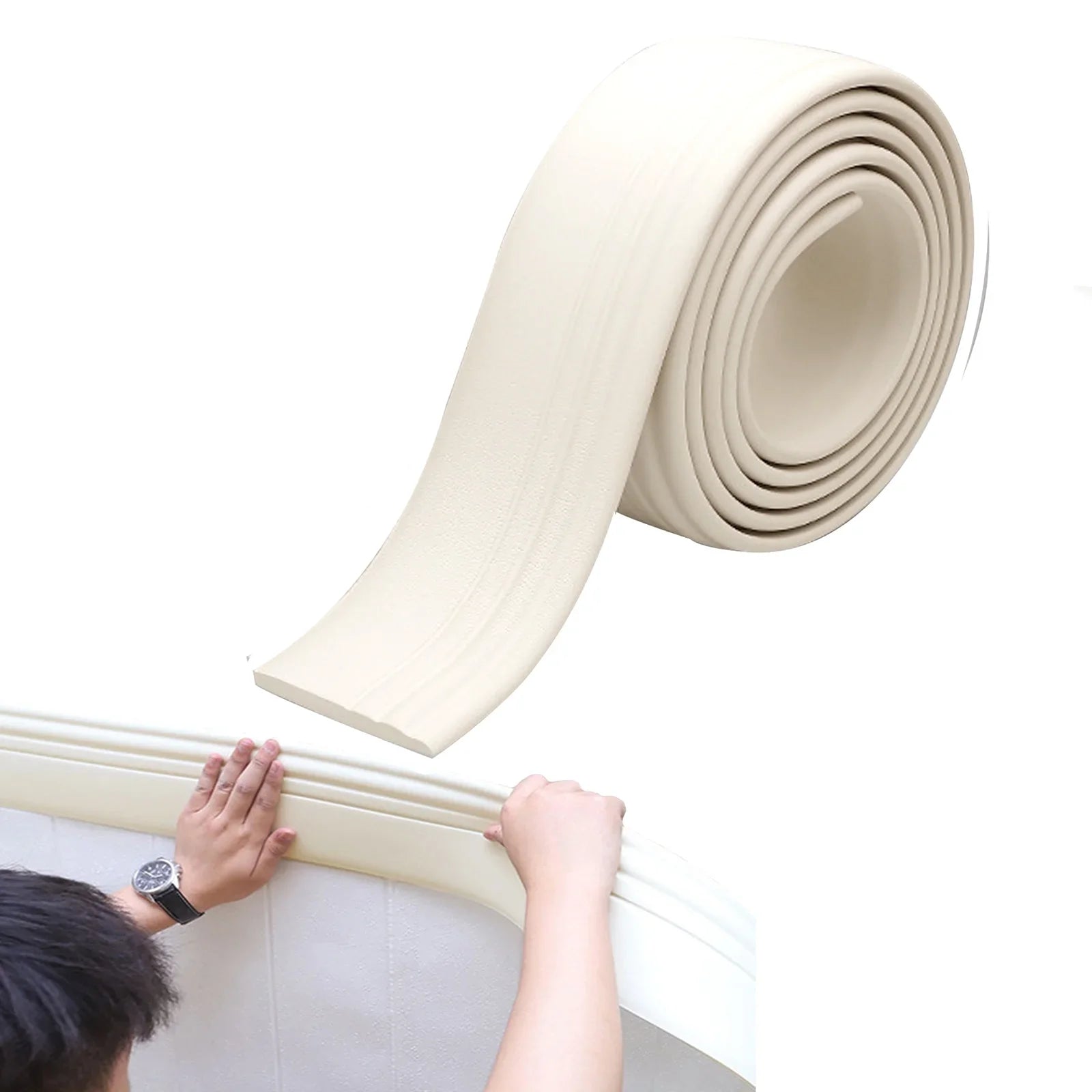 Flexible Baseboard Molding Trim Peel and Stick Self Adhesive