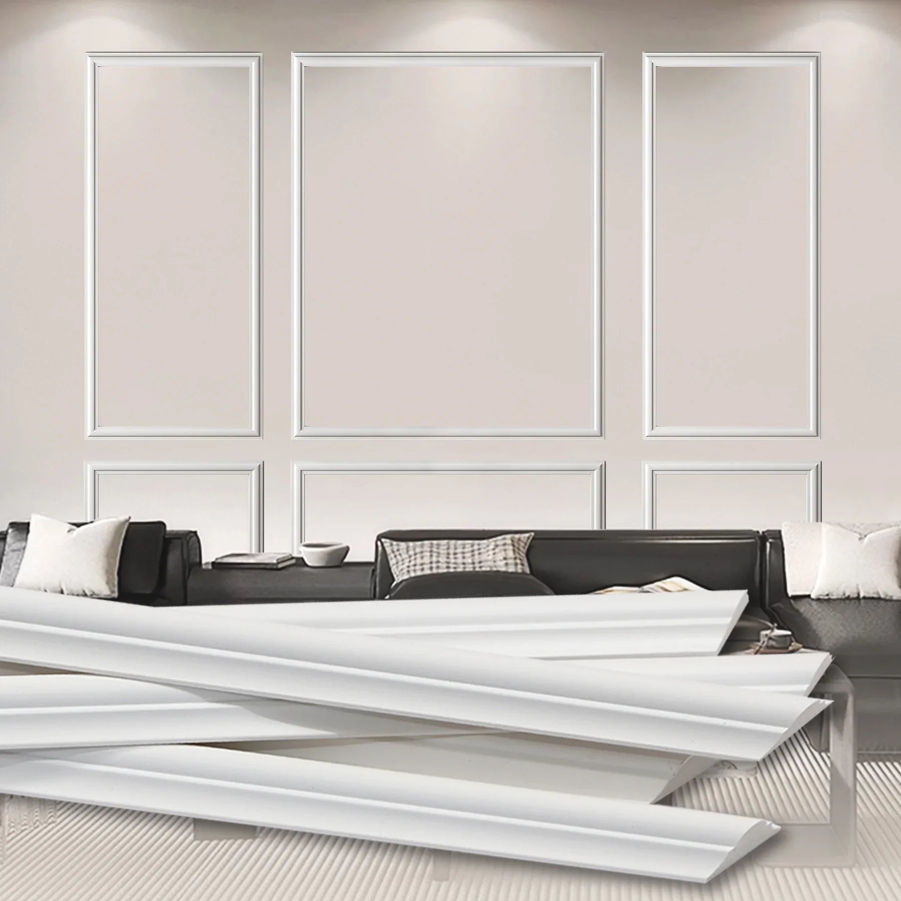 Gaahing Premade Wainscoting Wall Molding Kit
