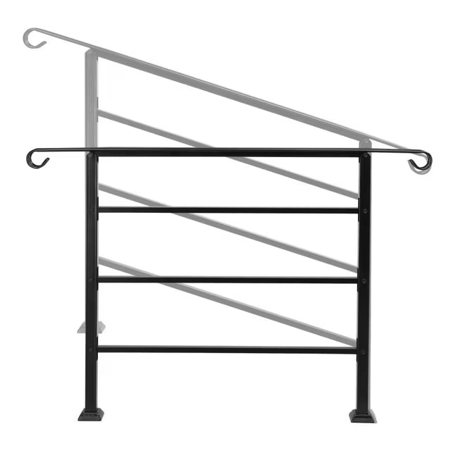 Hassch Outdoor Stair Railing, Fits for 1-4 StepS