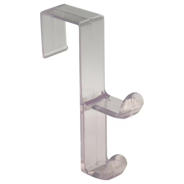 InterDesign 16100 Clear Plastic Double Over The Door Hook