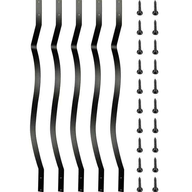 VEVORbrand Deck Balusters, 51 Pack Silhouette Balusters Kits 32 inch Staircase Baluster with Screws, Iron Deck Railing