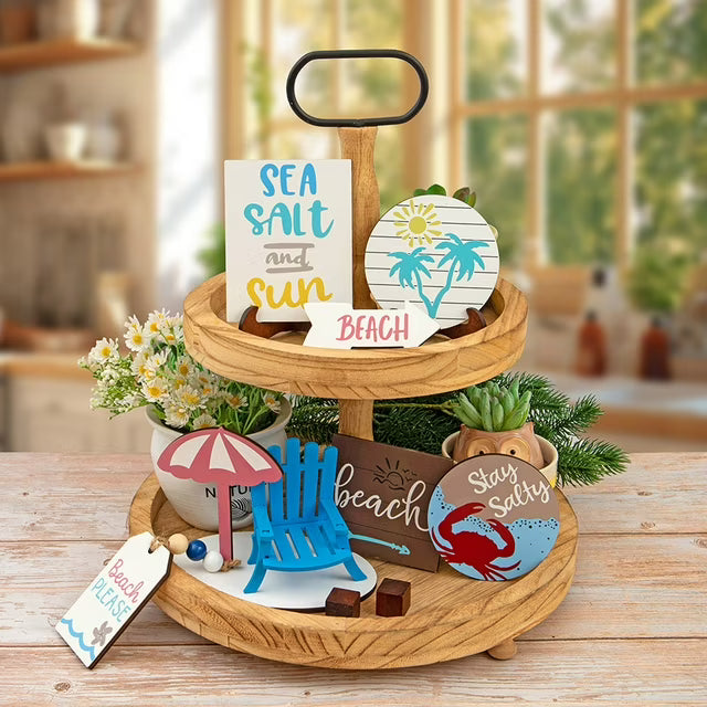 Ikohbadg Summer Style Layered Tray Decoration