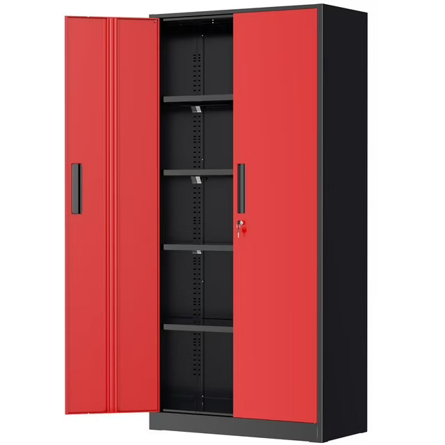 SOLAURA Metal Storage Office Cabinets with Locking Doors and Adjustable Shelves